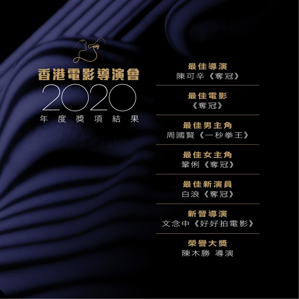《奪冠》榮獲 香港電影導演會 2020年度 4項大獎